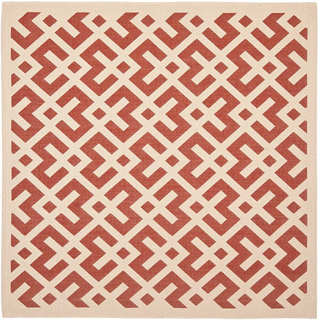 Safavieh Courtyard Cy6915 - 238 Red / Bone Rugs - Safavieh - cy6915 - 238 - 4sq