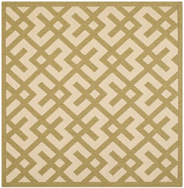 Safavieh Courtyard Cy6915 - 244 Beige / Green Rugs - Safavieh - cy6915 - 244 - 4sq
