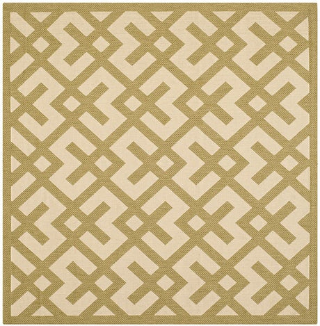 Safavieh Courtyard Cy6915 - 244 Beige / Green Rugs - Safavieh - cy6915 - 244 - 4sq