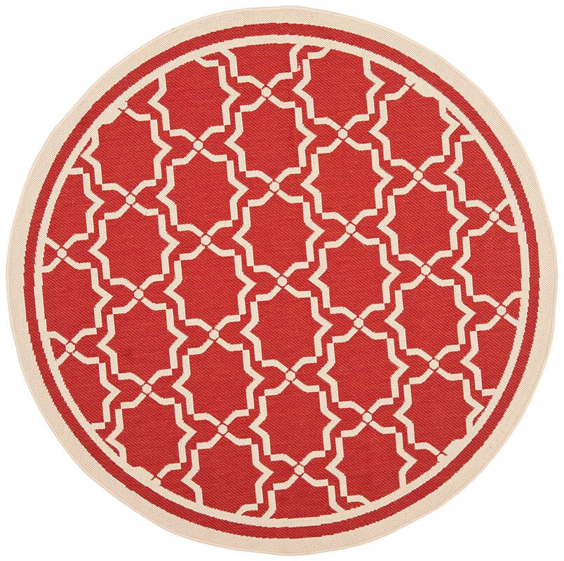 Safavieh Courtyard Cy6916 - 248 Red / Bone Rugs - Safavieh - cy6916 - 248 - 5r