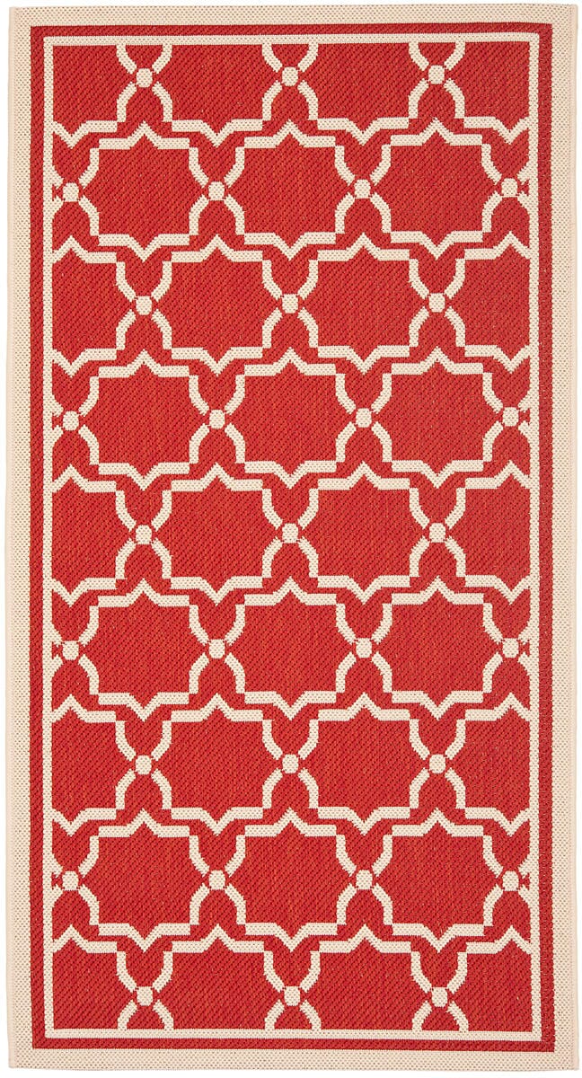 Safavieh Courtyard Cy6916 - 248 Red / Bone Rugs - Safavieh - cy6916 - 248 - 5r
