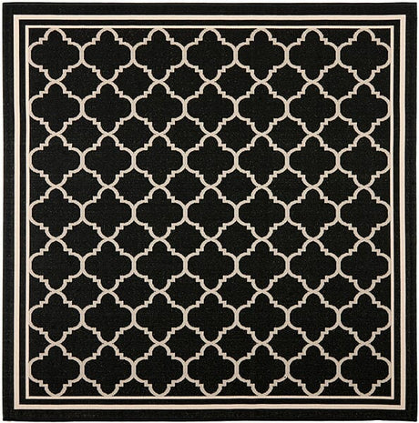 Safavieh Courtyard Cy6918 - 226 Black / Beige Rugs - Safavieh - cy6918 - 226 - 4sq