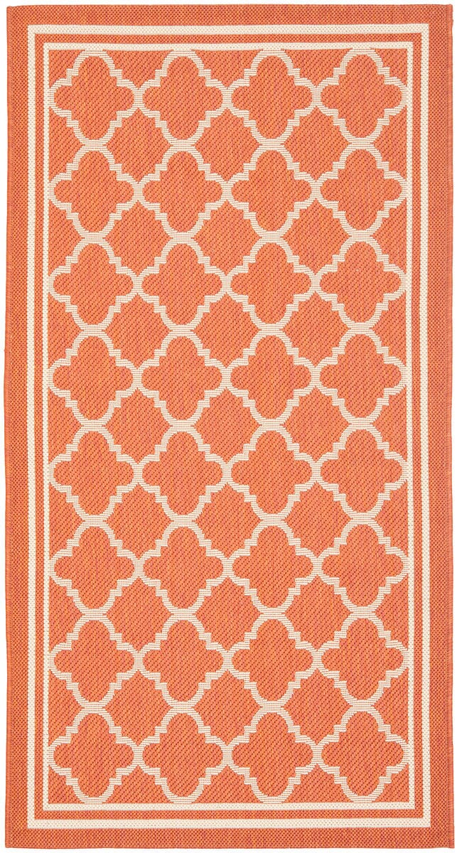 Safavieh Courtyard Cy6918 - 241 Terracotta / Bone Rugs - Safavieh - cy6918 - 241 - 4r