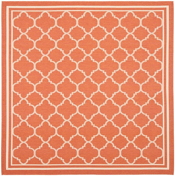Safavieh Courtyard Cy6918 - 241 Terracotta / Bone Rugs - Safavieh - cy6918 - 241 - 4sq