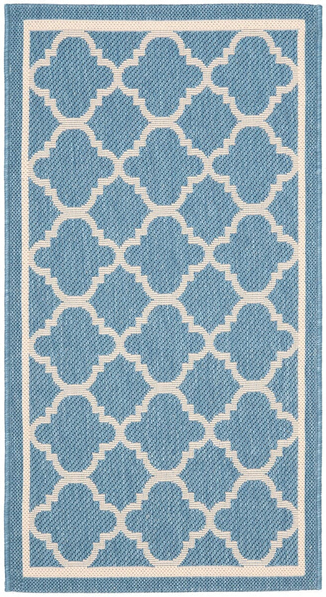 Safavieh Courtyard Cy6918 - 243 Blue / Beige Rugs - Safavieh - cy6918 - 243 - 4r