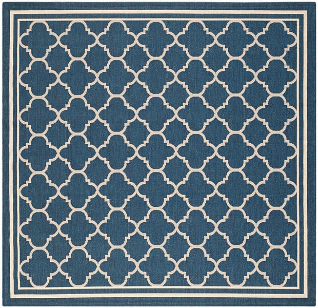 Safavieh Courtyard Cy6918 - 268 Navy / Beige Rugs - Safavieh - cy6918 - 268 - 4sq