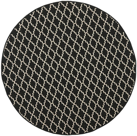 Safavieh Courtyard Cy6919 - 226 Black / Beige Rugs - Safavieh - cy6919 - 226 - 5r