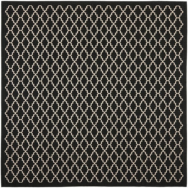 Safavieh Courtyard Cy6919 - 226 Black / Beige Rugs - Safavieh - cy6919 - 226 - 5sq