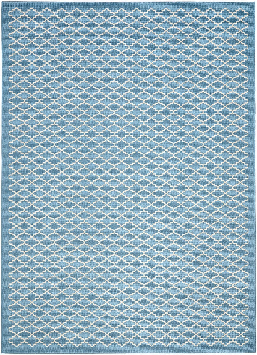 Safavieh Courtyard Cy6919 - 243 Blue / Beige Rugs - Safavieh - cy6919 - 243 - 4r