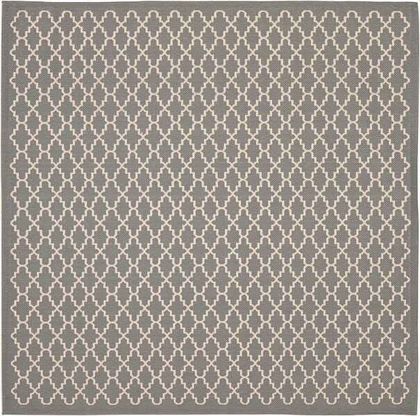 Safavieh Courtyard Cy6919 - 246 Anthracite / Beige Rugs - Safavieh - cy6919 - 246 - 4sq