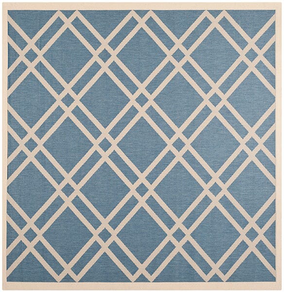 Safavieh Courtyard Cy6923 - 243 Blue / Beige Rugs - Safavieh - cy6923 - 243 - 8sq