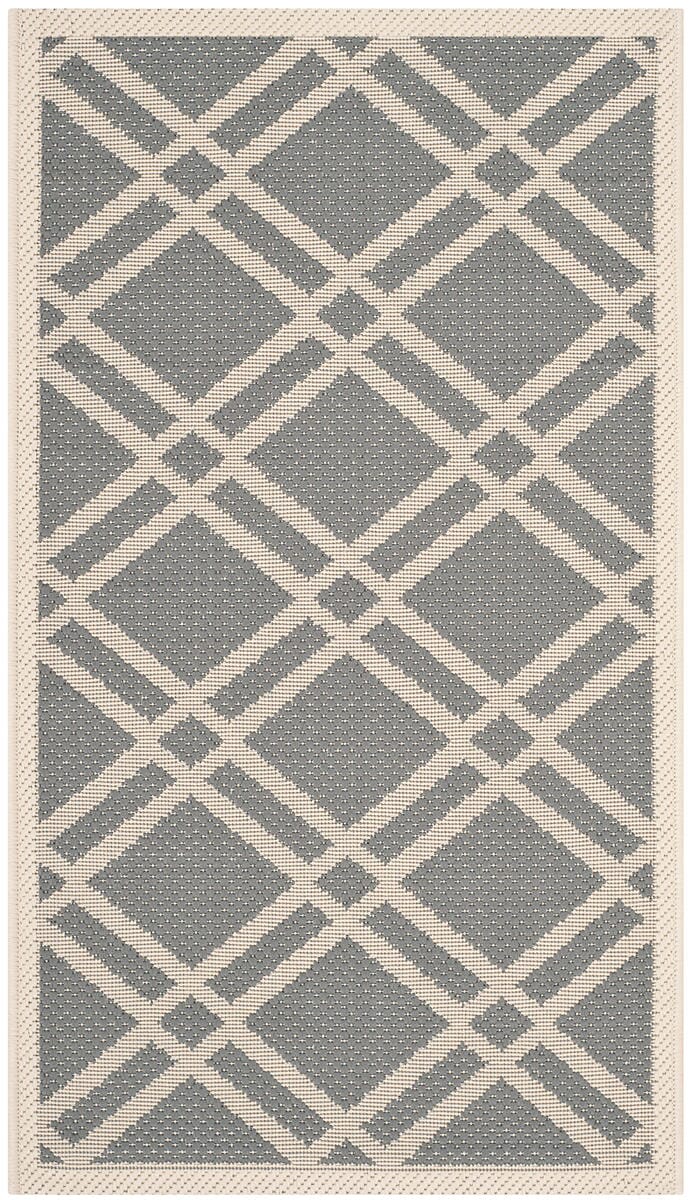 Safavieh Courtyard Cy6923 - 246 Anthracite / Beige Rugs - Safavieh - cy6923 - 246 - 8r