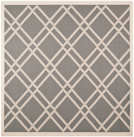 Safavieh Courtyard Cy6923 - 246 Anthracite / Beige Rugs - Safavieh - cy6923 - 246 - 8sq