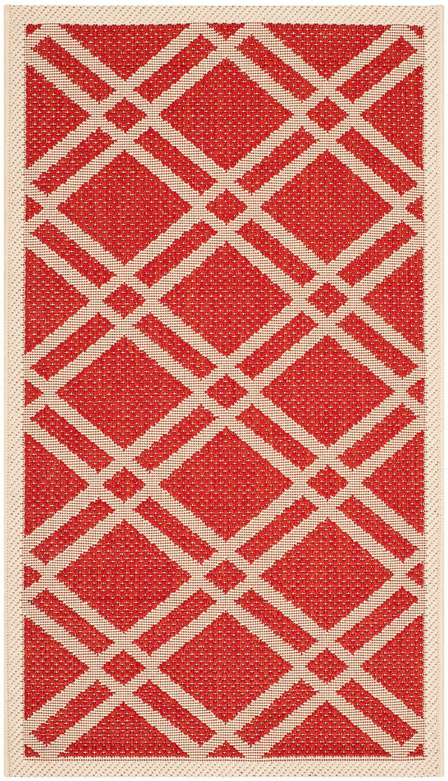 Safavieh Courtyard Cy6923 - 248 Red / Bone Rugs - Safavieh - cy6923 - 248 - 8r