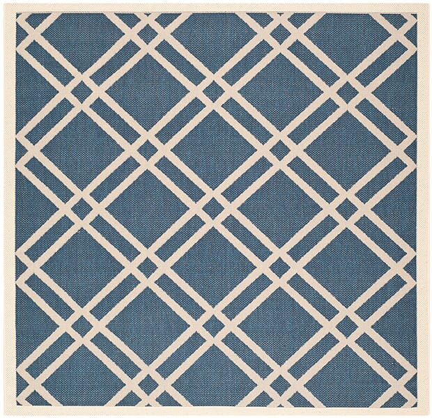 Safavieh Courtyard Cy6923 - 268 Navy / Beige Rugs - Safavieh - cy6923 - 268 - 4sq