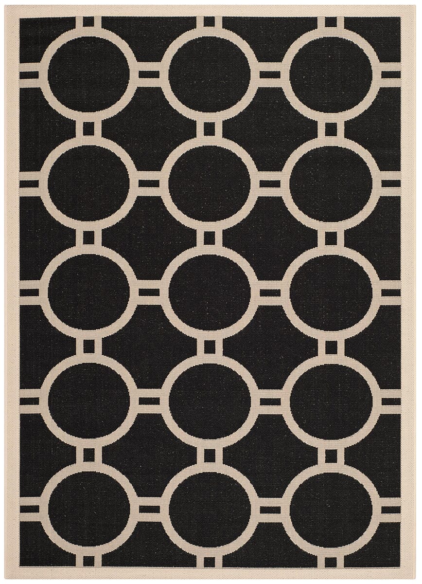 Safavieh Courtyard Cy6924 - 266 Black / Beige Rugs - Safavieh - cy6924 - 266 - 2
