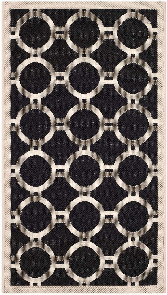 Safavieh Courtyard Cy6924 - 266 Black / Beige Rugs - Safavieh - cy6924 - 266 - 8r
