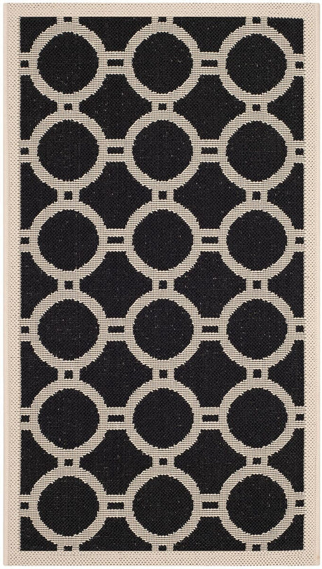 Safavieh Courtyard Cy6924 - 266 Black / Beige Rugs - Safavieh - cy6924 - 266 - 8r