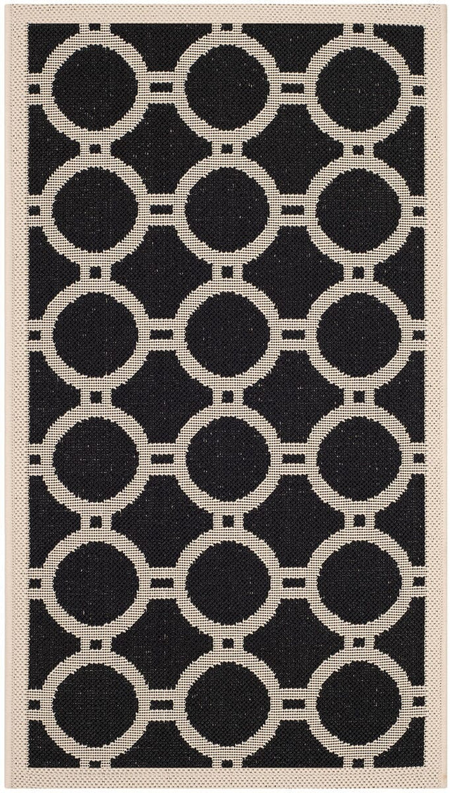 Safavieh Courtyard Cy6924 - 266 Black / Beige Rugs - Safavieh - cy6924 - 266 - 8r