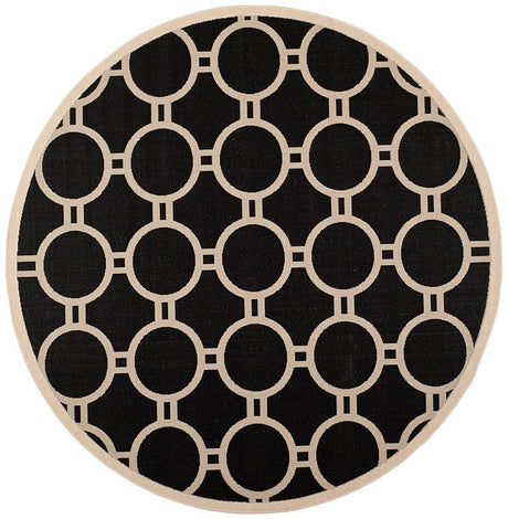 Safavieh Courtyard Cy6924 - 266 Black / Beige Rugs - Safavieh - cy6924 - 266 - 8r