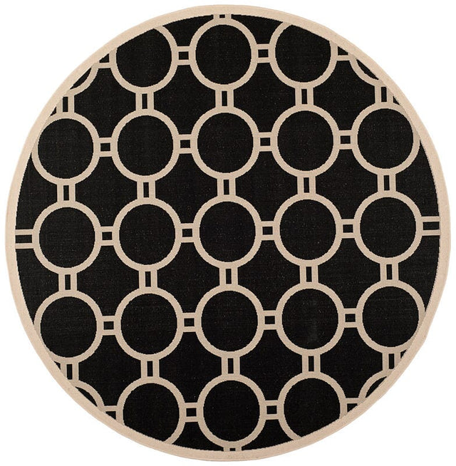 Safavieh Courtyard Cy6924 - 266 Black / Beige Rugs - Safavieh - cy6924 - 266 - 8r