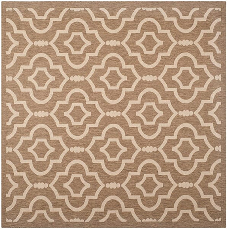 Safavieh Courtyard Cy6926 - 242 Brown / Bone Rugs - Safavieh - cy6926 - 242 - 8sq