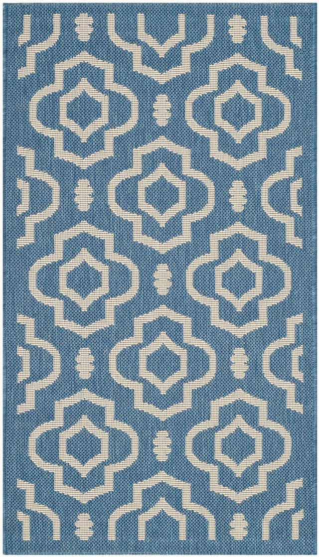 Safavieh Courtyard Cy6926 - 243 Blue / Beige Rugs - Safavieh - cy6926 - 243 - 8r