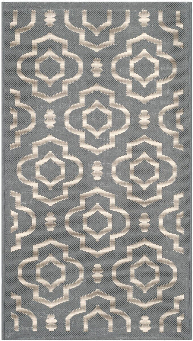 Safavieh Courtyard Cy6926 - 246 Anthracite / Beige Rugs - Safavieh - cy6926 - 246 - 5r