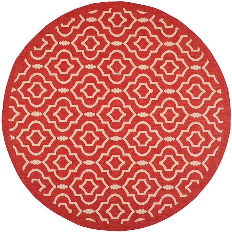 Safavieh Courtyard Cy6926 - 248 Red / Bone Rugs - Safavieh - cy6926 - 248 - 8r