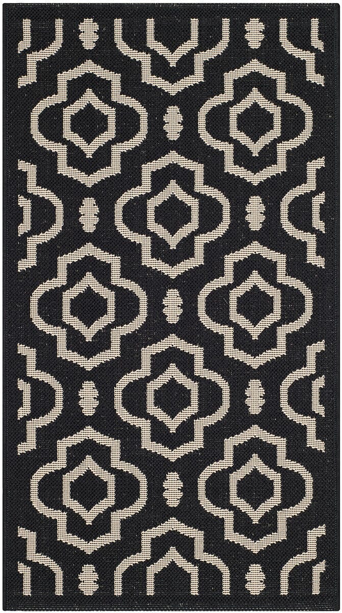 Safavieh Courtyard Cy6926 - 266 Black / Beige Rugs - Safavieh - cy6926 - 266 - 8r
