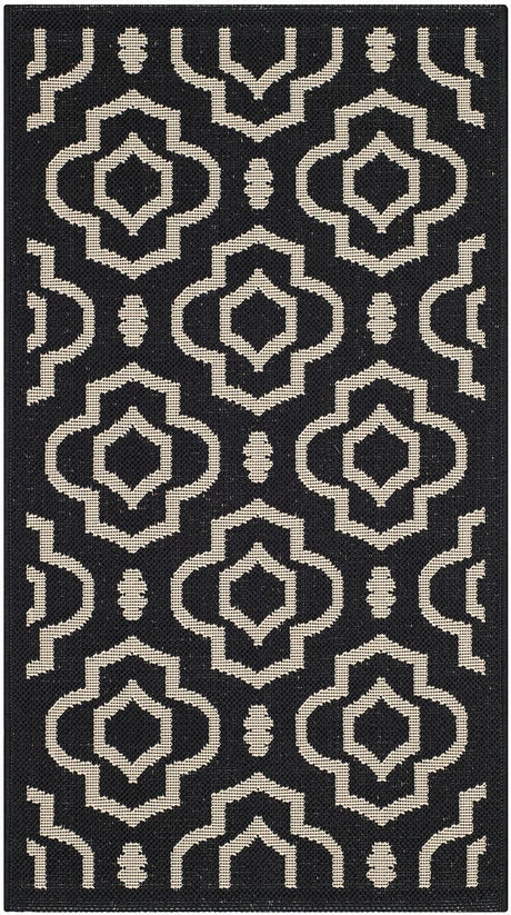 Safavieh Courtyard Cy6926 - 266 Black / Beige Rugs - Safavieh - cy6926 - 266 - 8r