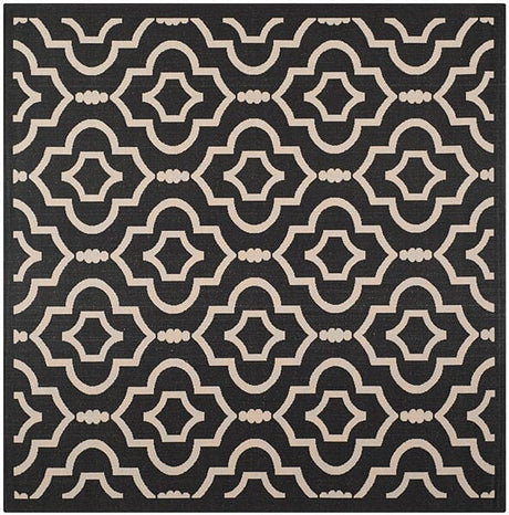 Safavieh Courtyard Cy6926 - 266 Black / Beige Rugs - Safavieh - cy6926 - 266 - 8sq