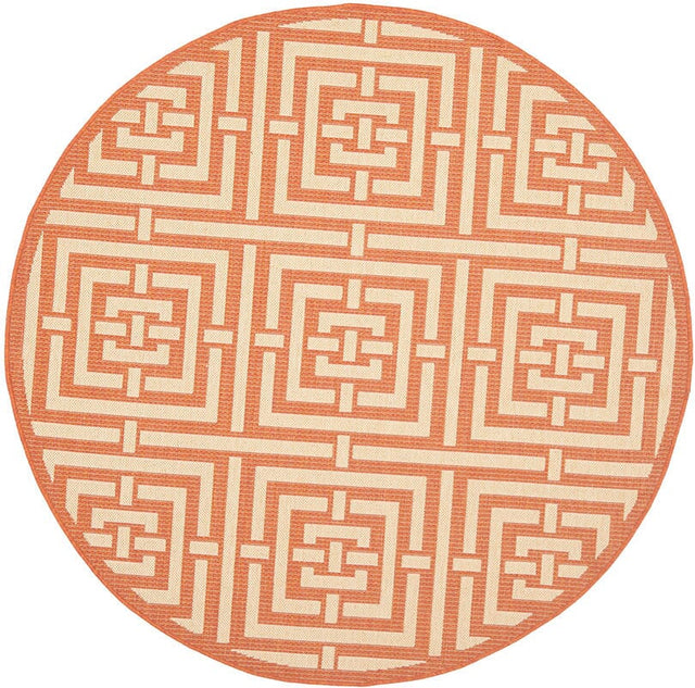 Safavieh Courtyard Cy6937 - 21 Terracotta / Cream Rugs - Safavieh - cy6937 - 21 - 5r