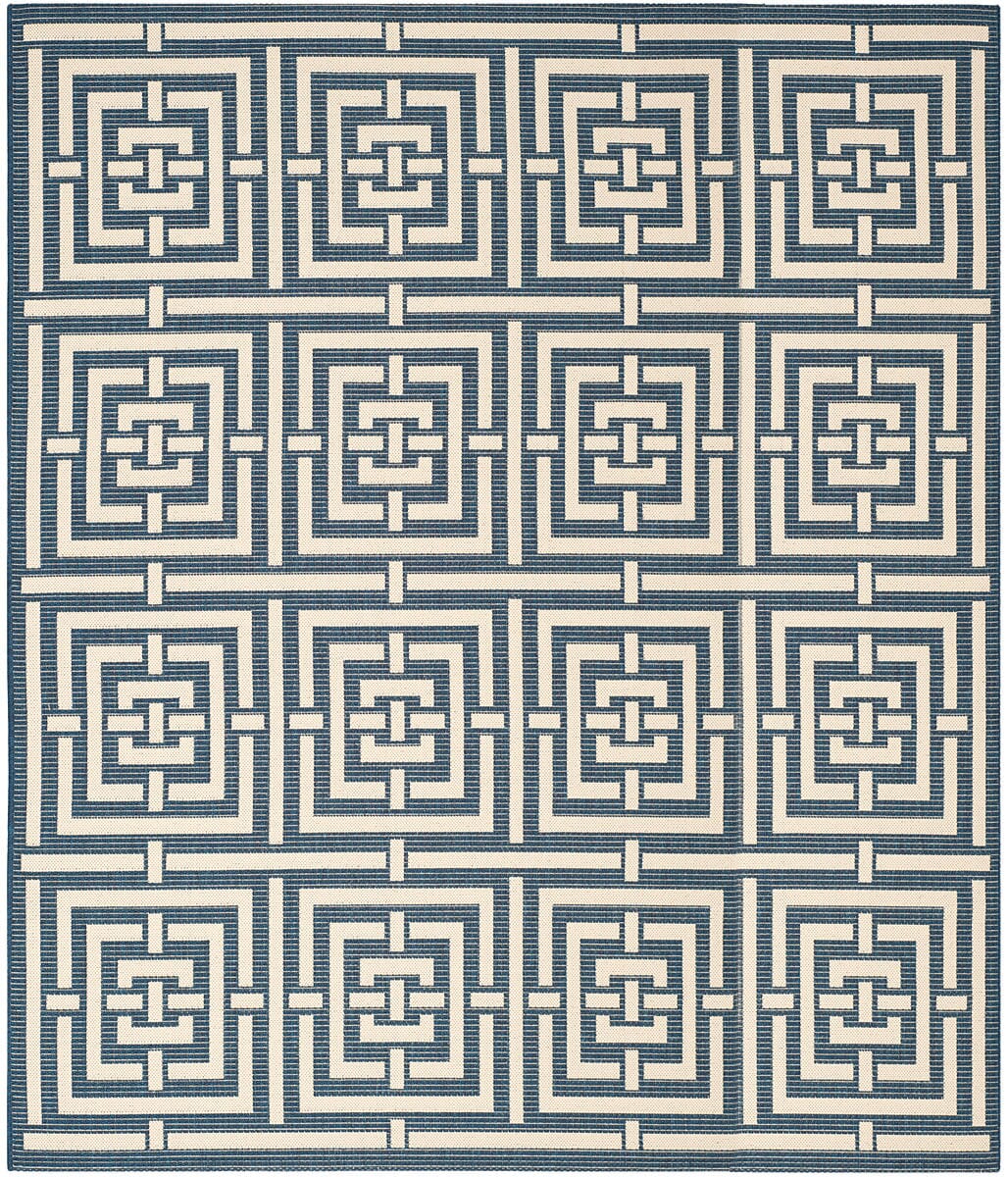 Safavieh Courtyard Cy6937 - 268 Navy / Beige Rugs - Safavieh - cy6937 - 268 - 5r