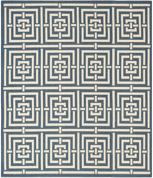 Safavieh Courtyard Cy6937 - 268 Navy / Beige Rugs - Safavieh - cy6937 - 268 - 5r