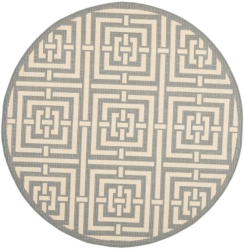 Safavieh Courtyard Cy6937 - 65 Grey / Cream Rugs - Safavieh - cy6937 - 65 - 5r