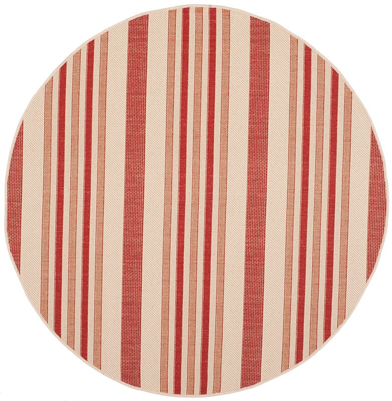 Safavieh Courtyard Cy7062 - 238A21 Beige / Red Rugs - Safavieh - cy7062 - 238a21 - 5r
