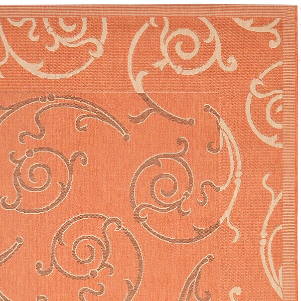 Safavieh Courtyard Cy7108 - 21A7 Terracotta / Cream Rugs - Safavieh - cy7108 - 21a7 - 3
