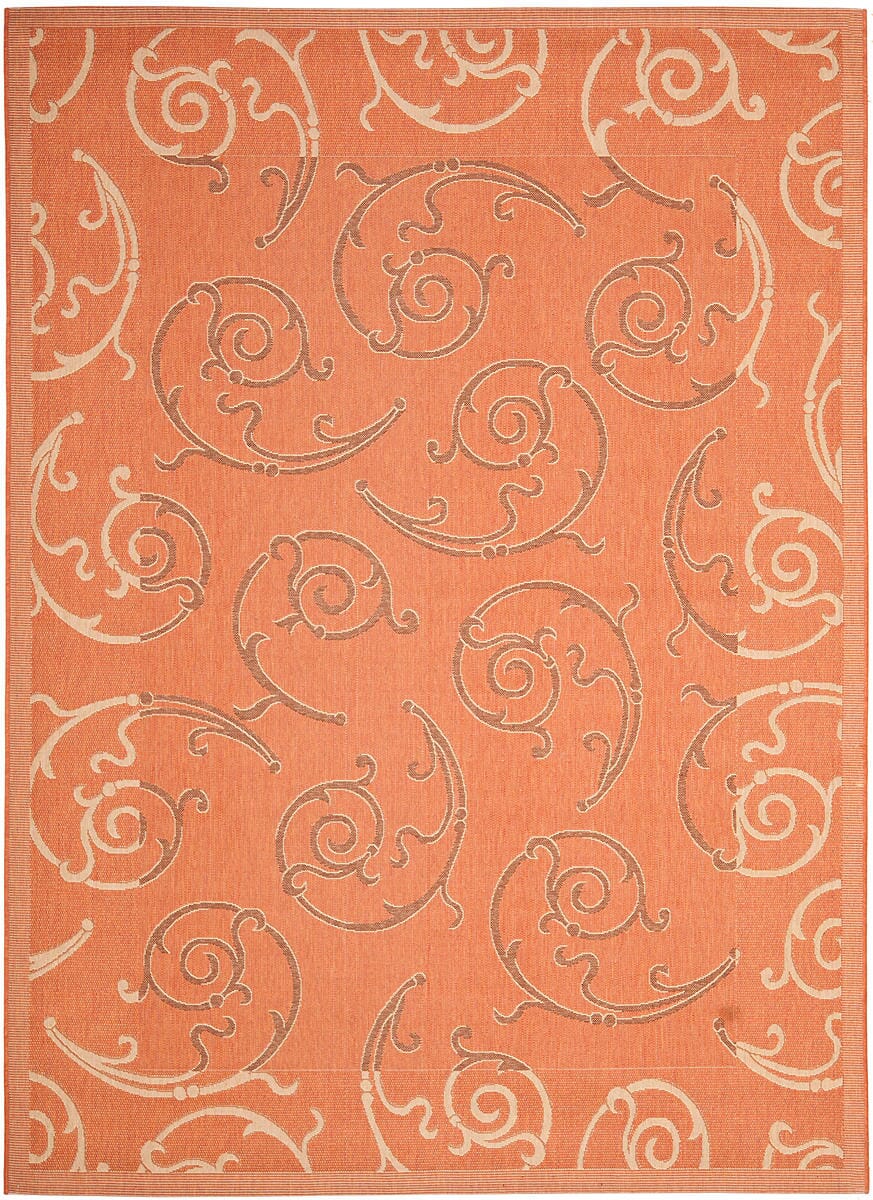 Safavieh Courtyard Cy7108 - 21A7 Terracotta / Cream Rugs - Safavieh - cy7108 - 21a7 - 3