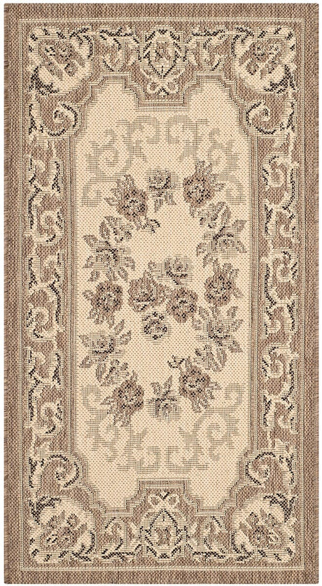 Safavieh Courtyard Cy7208 - 12A5 Creme / Brown Rugs - Safavieh - cy7208 - 12a5 - 5r