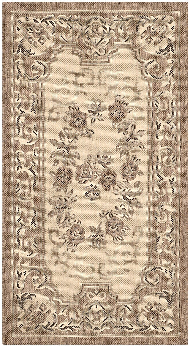 Safavieh Courtyard Cy7208 - 12A5 Creme / Brown Rugs - Safavieh - cy7208 - 12a5 - 5r