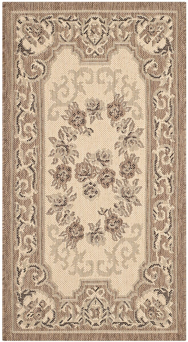 Safavieh Courtyard Cy7208 - 12A5 Creme / Brown Rugs - Safavieh - cy7208 - 12a5 - 5r