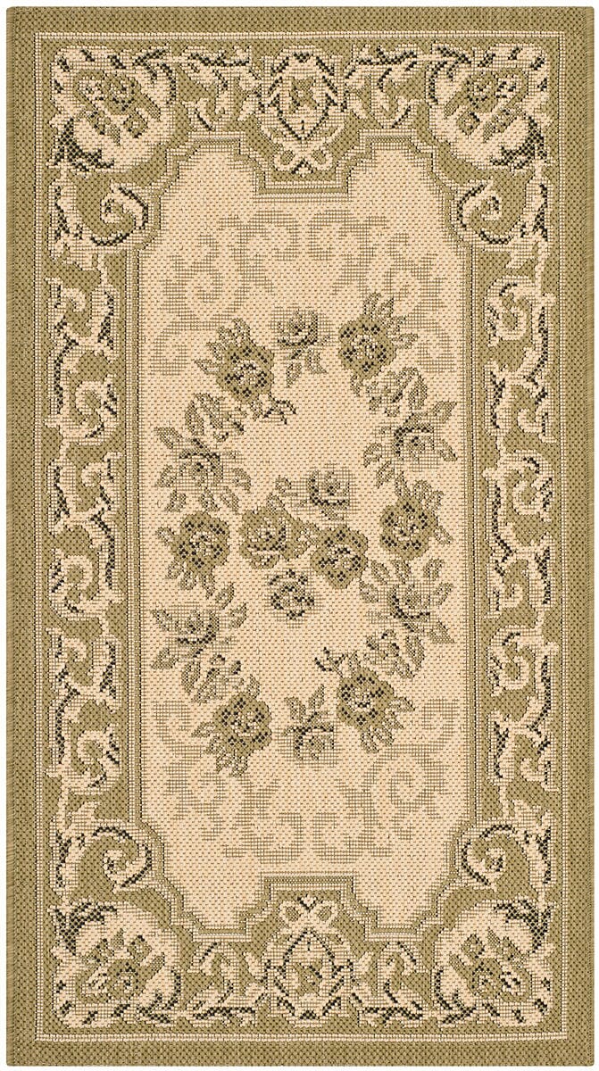 Safavieh Courtyard Cy7208 - 14A5 Cream / Green Rugs - Safavieh - cy7208 - 14a5 - 5r