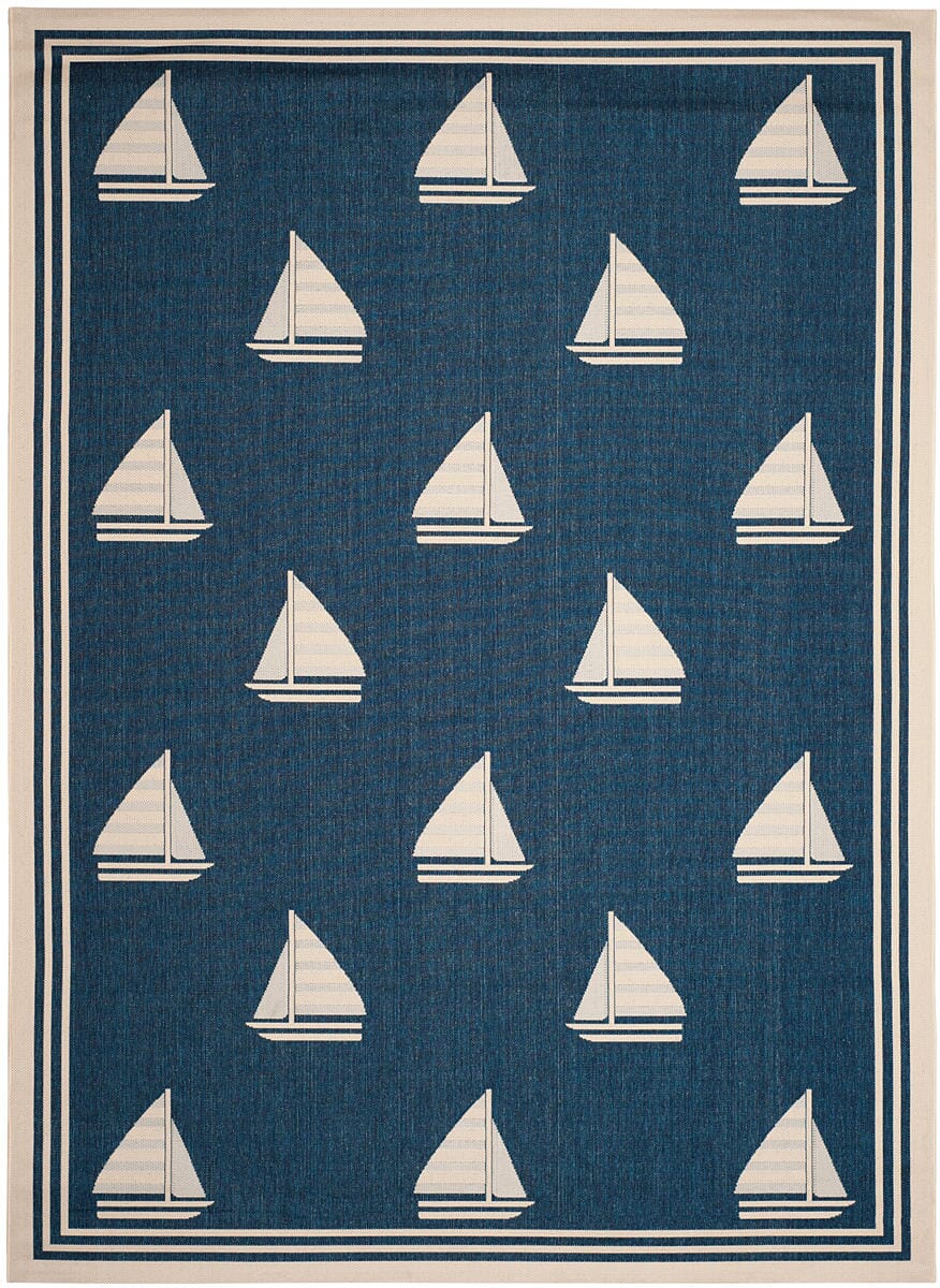 Safavieh Courtyard Cy7422 - 258A22 Navy / Beige Rugs - Safavieh - cy7422 - 258a22 - 27