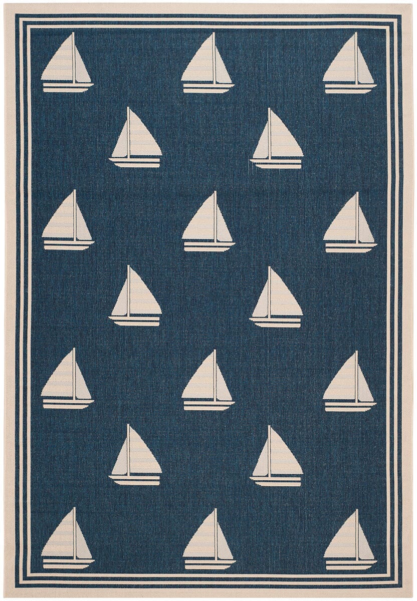 Safavieh Courtyard Cy7422 - 258A22 Navy / Beige Rugs - Safavieh - cy7422 - 258a22 - 3
