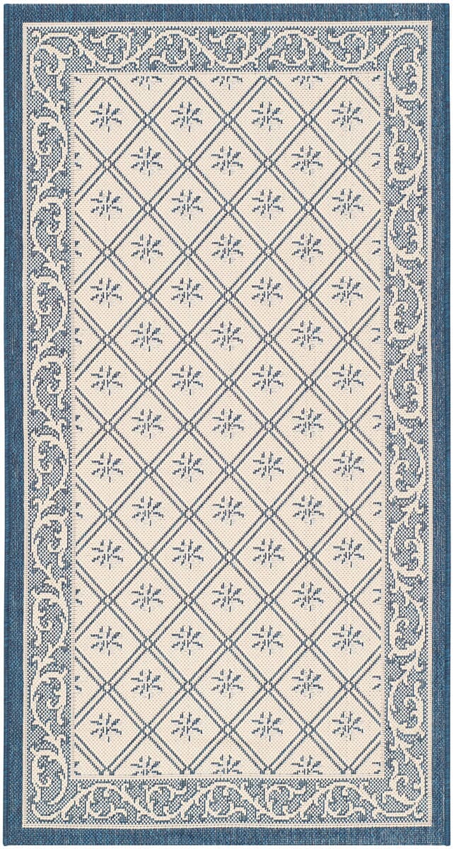 Safavieh Courtyard Cy7427 - 258A22 Beige / Navy Rugs - Safavieh - cy7427 - 258a22 - 27