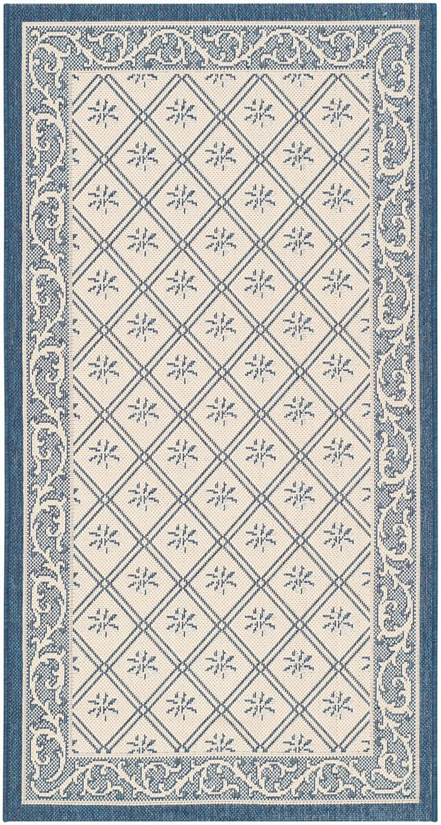Safavieh Courtyard Cy7427 - 258A22 Beige / Navy Rugs - Safavieh - cy7427 - 258a22 - 27