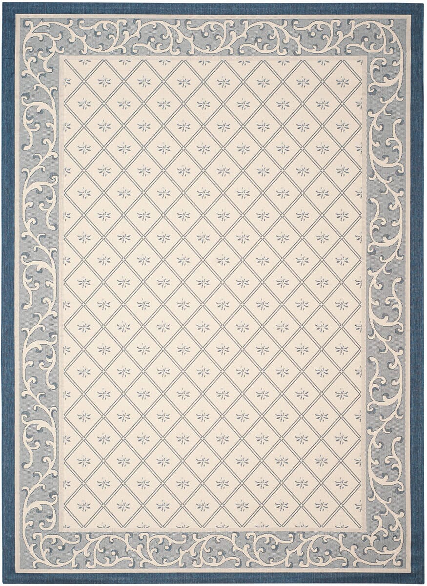 Safavieh Courtyard Cy7427 - 258A22 Beige / Navy Rugs - Safavieh - cy7427 - 258a22 - 27