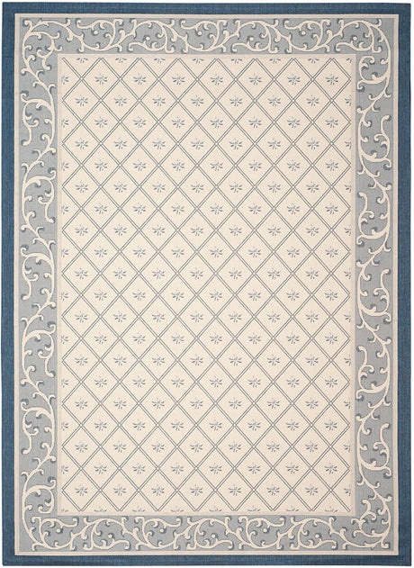 Safavieh Courtyard Cy7427 - 258A22 Beige / Navy Rugs - Safavieh - cy7427 - 258a22 - 27
