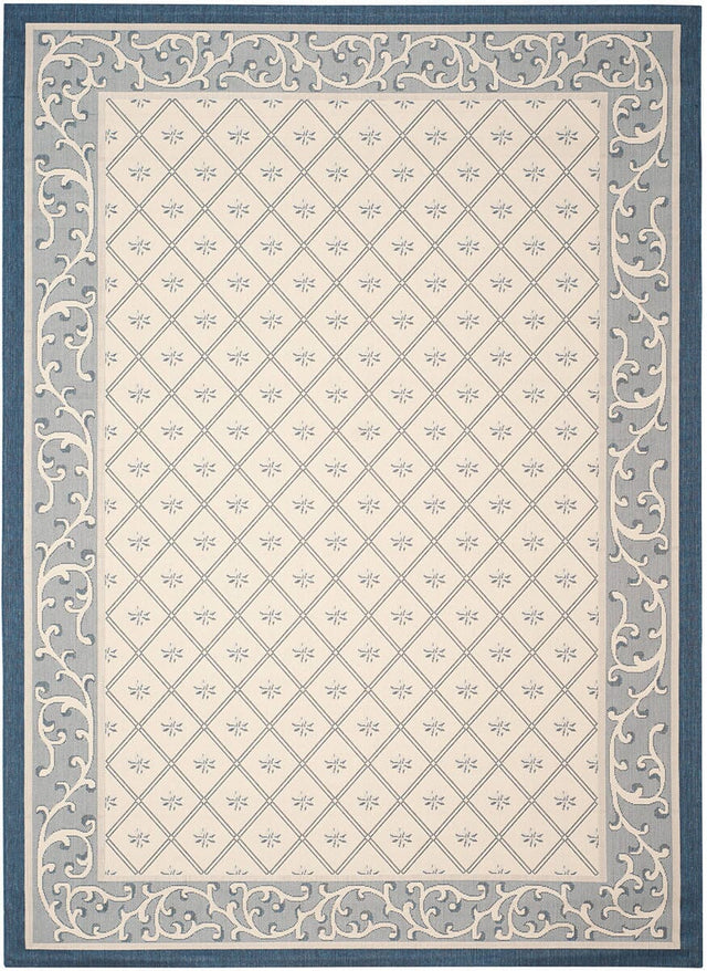 Safavieh Courtyard Cy7427 - 258A22 Beige / Navy Rugs - Safavieh - cy7427 - 258a22 - 27